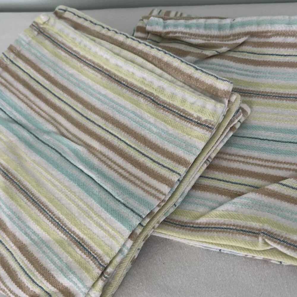 Kohls Linen Napkins Springtime Stripes Colors 20X20‎ set of 6